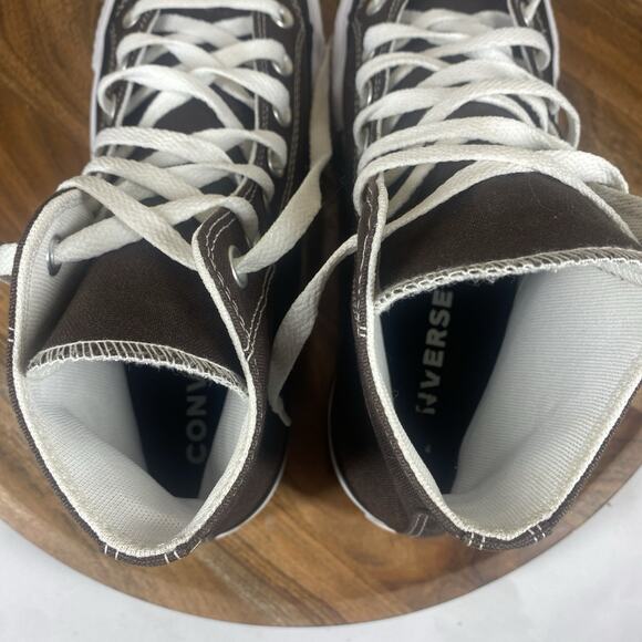 Converse Chuck Taylor All Star High Womens Brown And White Size 8 High Top Shoes - Picture 7 of 9